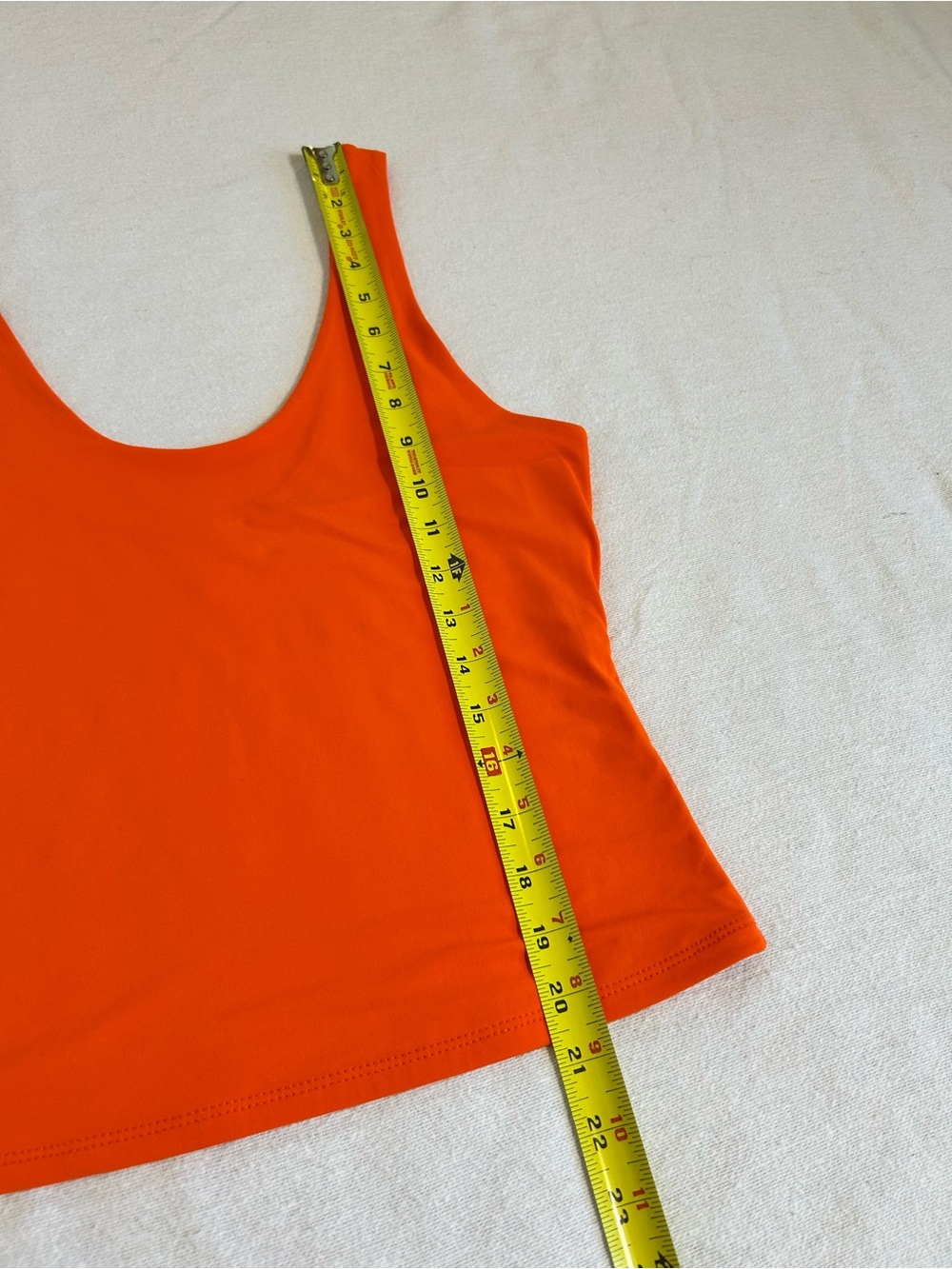 Leith Vibrant Orange Double Scoop Fitted Tank Size M NWOT Athleisure Layering - Picture 6 of 10
